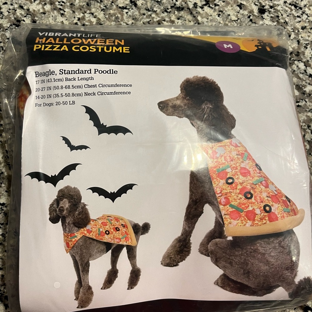 ⭐️ New! Medium dog pizza costume